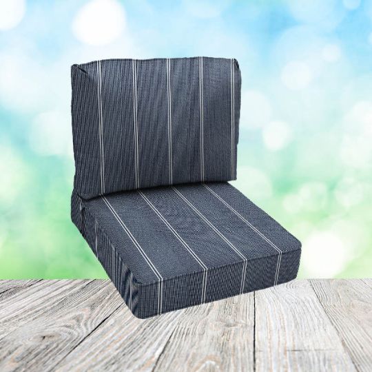 Deep Seating Patio Chair Cushions | Center Seam Style | Sunbrella