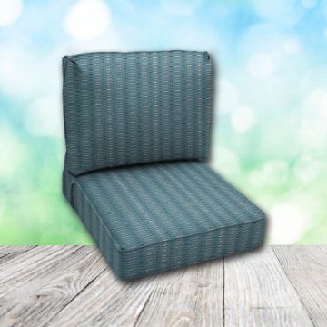 Deep Seating Patio Chair Cushions | Center Seam Style | Sunbrella