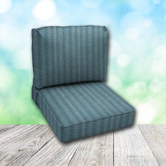 Deep Seating Patio Chair Cushions | Center Seam Style | Sunbrella
