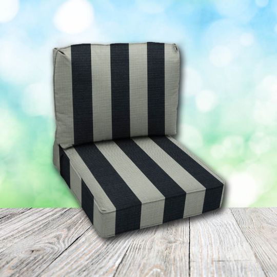 Deep Seating Patio Chair Cushions | Center Seam Style | Sunbrella
