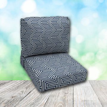 Deep Seating Patio Chair Cushions | Center Seam Style | Sunbrella