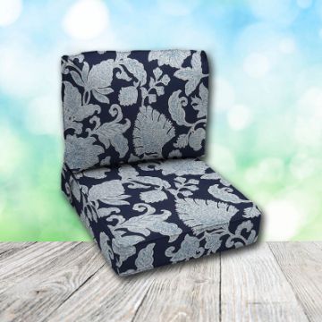 Deep Seating Patio Chair Cushions | Center Seam Style | Sunbrella