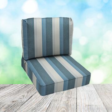 Deep Seating Patio Chair Cushions | Center Seam Style | Sunbrella