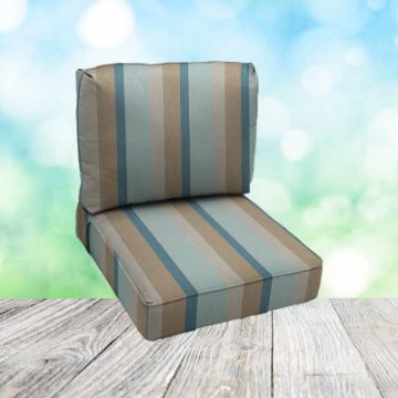 Deep Seating Patio Chair Cushions | Center Seam Style | Sunbrella