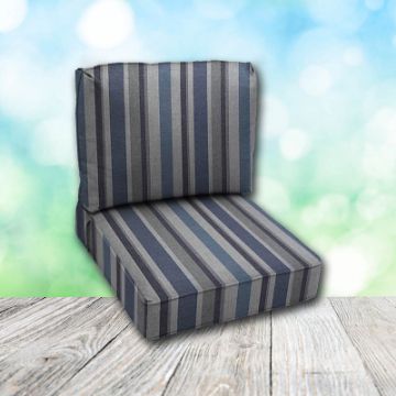 Deep Seating Patio Chair Cushions | Center Seam Style | Sunbrella