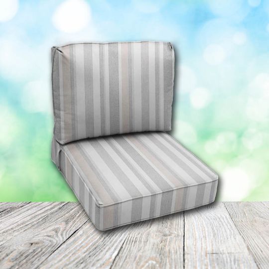Deep Seating Patio Chair Cushions | Center Seam Style | Sunbrella