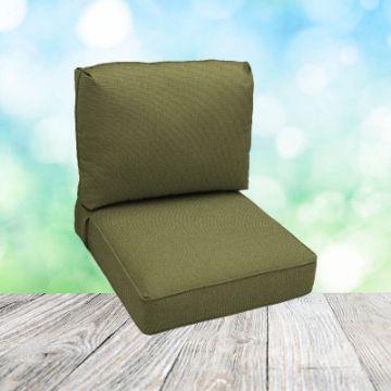 Deep Seating Patio Chair Cushions | Center Seam Style | Sunbrella