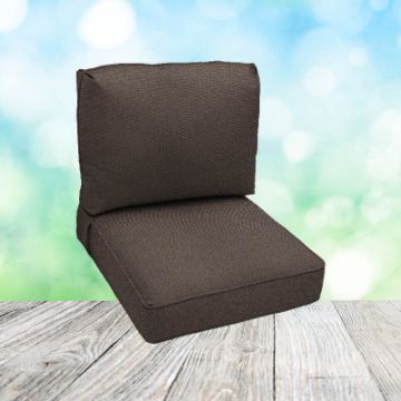 Deep Seating Patio Chair Cushions | Center Seam Style | Sunbrella