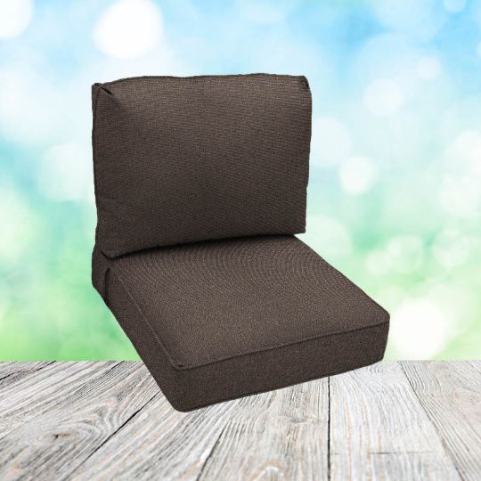 Deep Seating Patio Chair Cushions | Center Seam Style | Sunbrella