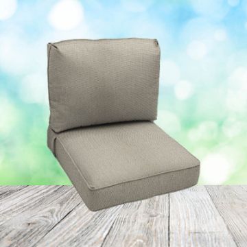 Deep Seating Patio Chair Cushions | Center Seam Style | Sunbrella