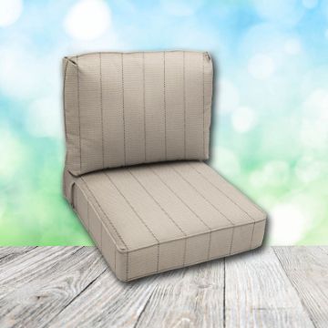 Deep Seating Patio Chair Cushions | Center Seam Style | Sunbrella