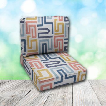 Deep Seating Patio Chair Cushions | Center Seam Style | Sunbrella