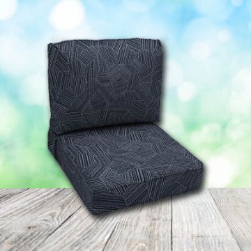 Deep Seating Patio Chair Cushions | Center Seam Style | Sunbrella