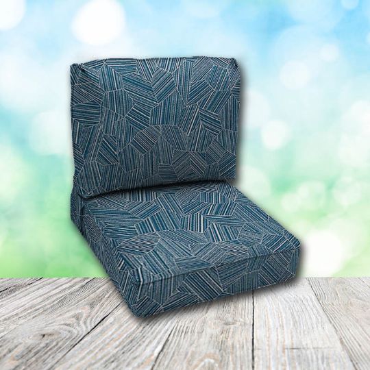 Deep Seating Patio Chair Cushions | Center Seam Style | Sunbrella