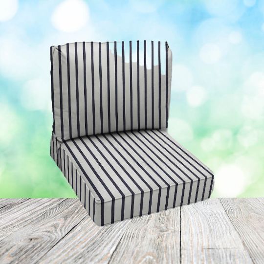 Deep Seating Patio Chair Cushions | Center Seam Style | Sunbrella