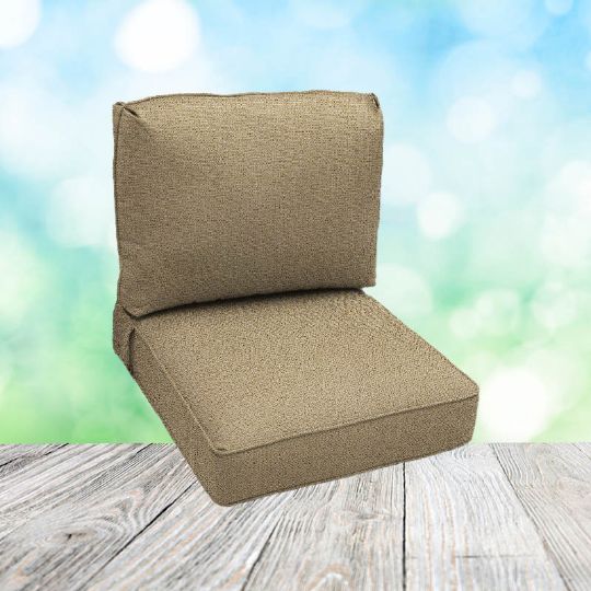 Deep Seating Patio Chair Cushions | Center Seam Style | Sunbrella