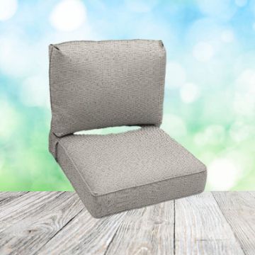 Deep Seating Patio Chair Cushions | Center Seam Style | Sunbrella