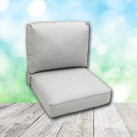 Deep Seating Patio Chair Cushions | Center Seam Style | Sunbrella