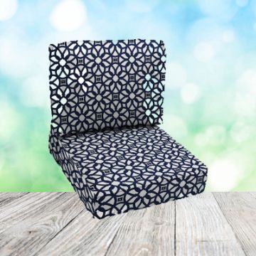 Deep Seating Patio Chair Cushions | Center Seam Style | Sunbrella