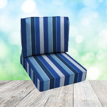 Deep Seating Patio Chair Cushions | Center Seam Style | Sunbrella