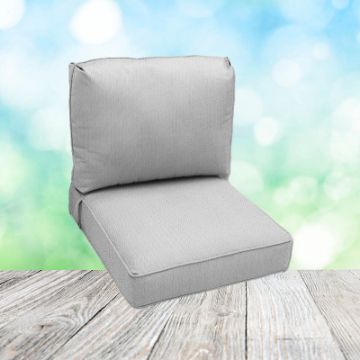 Deep Seating Patio Chair Cushions | Center Seam Style | Sunbrella