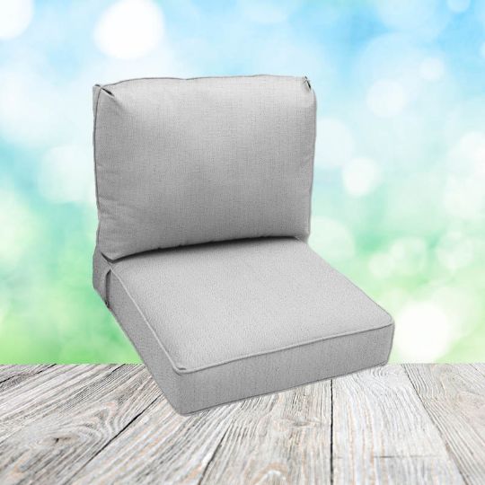 Deep Seating Patio Chair Cushions | Center Seam Style | Sunbrella