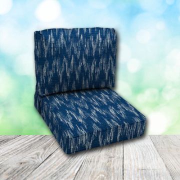 Deep Seating Patio Chair Cushions | Center Seam Style | Sunbrella