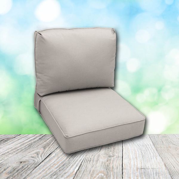Deep Seating Patio Chair Cushions | Center Seam Style | Sunbrella