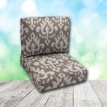 Deep Seating Patio Chair Cushions | Center Seam Style | Sunbrella