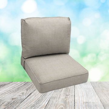 Deep Seating Patio Chair Cushions | Center Seam Style | Sunbrella