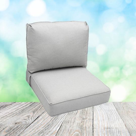 Deep Seating Patio Chair Cushions | Center Seam Style | Sunbrella