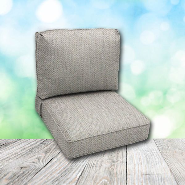 Deep Seating Patio Chair Cushions | Center Seam Style | Sunbrella