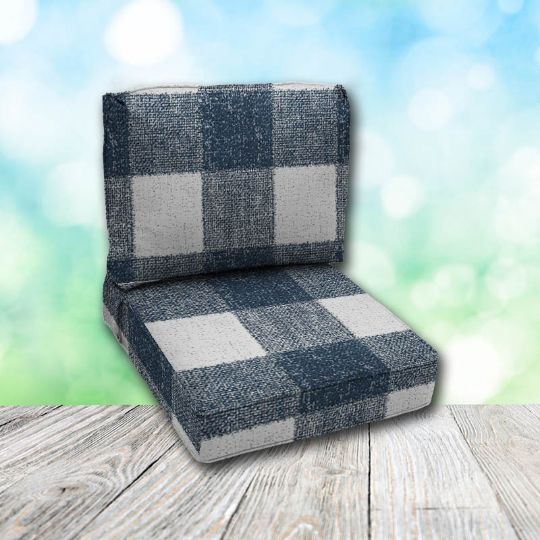Deep Seating Patio Chair Cushions | Center Seam Style | Sunbrella