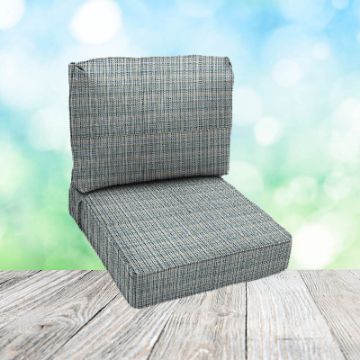 Deep Seating Patio Chair Cushions | Center Seam Style | Sunbrella