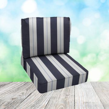 Deep Seating Patio Chair Cushions | Center Seam Style | Sunbrella