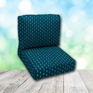 Deep Seating Patio Chair Cushions | Center Seam Style | Sunbrella