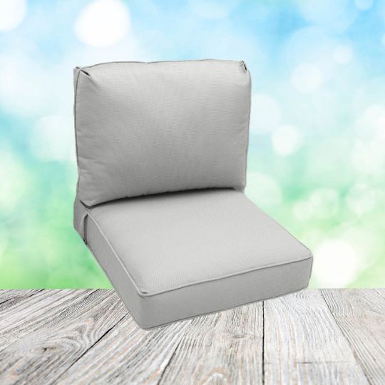 Deep Seating Patio Chair Cushions | Center Seam Style | Sunbrella