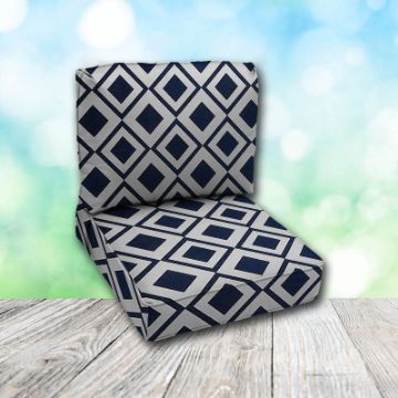 Deep Seating Patio Chair Cushions | Center Seam Style | Sunbrella