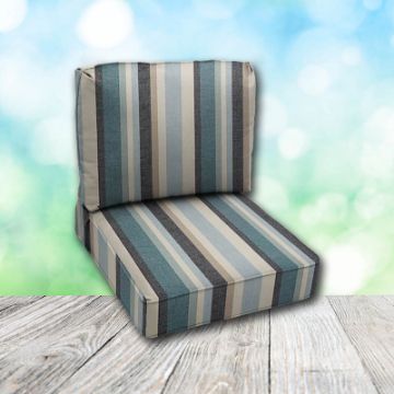 Deep Seating Patio Chair Cushions | Center Seam Style | Sunbrella