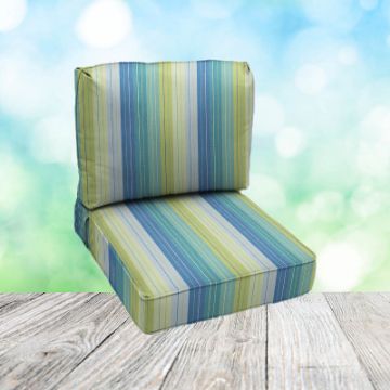 Deep Seating Patio Chair Cushions | Center Seam Style | Sunbrella