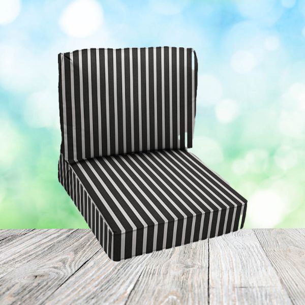 Deep Seating Patio Chair Cushions | Center Seam Style | Sunbrella