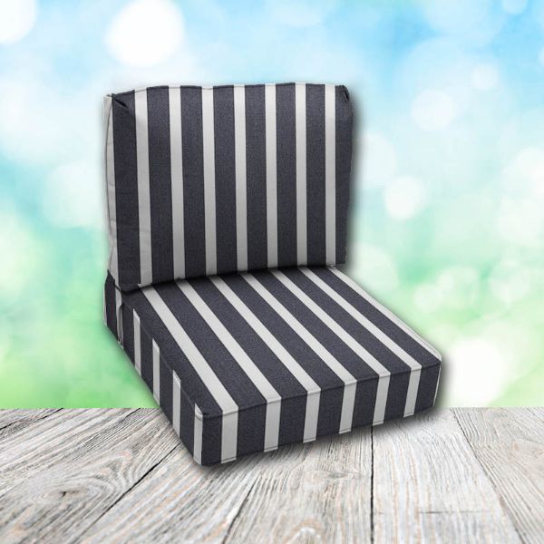 Deep Seating Patio Chair Cushions | Center Seam Style | Sunbrella
