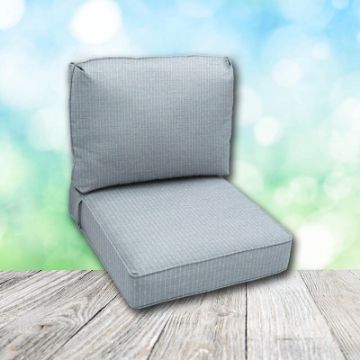 Deep Seating Patio Chair Cushions | Center Seam Style | Sunbrella