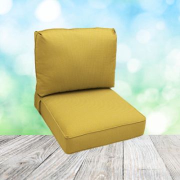 Deep Seating Patio Chair Cushions | Center Seam Style | Sunbrella