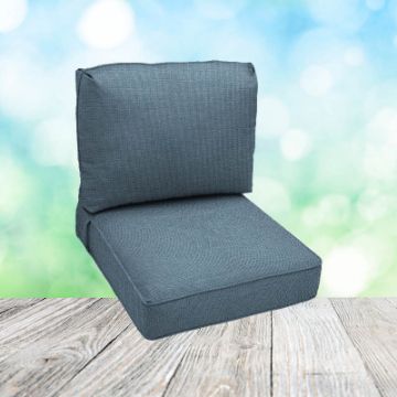Deep Seating Patio Chair Cushions | Center Seam Style | Sunbrella