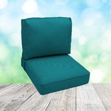 Deep Seating Patio Chair Cushions | Center Seam Style | Sunbrella