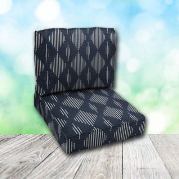 Deep Seating Patio Chair Cushions | Center Seam Style | Sunbrella
