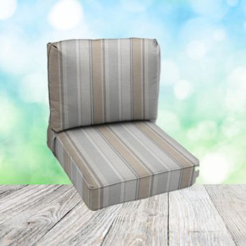 Deep Seating Patio Chair Cushions | Center Seam Style | Sunbrella