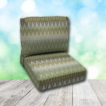 Deep Seating Patio Chair Cushions | Center Seam Style | Sunbrella
