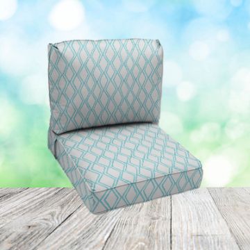 Deep Seating Patio Chair Cushions | Center Seam Style | Sunbrella